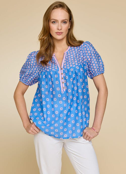 Pure Cotton Two Print Top
