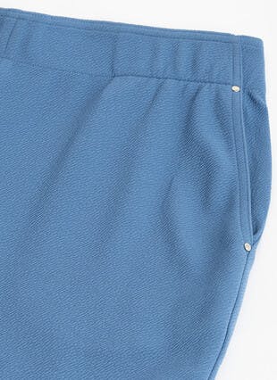 Crepe Textured Pull On Cropped Trousers