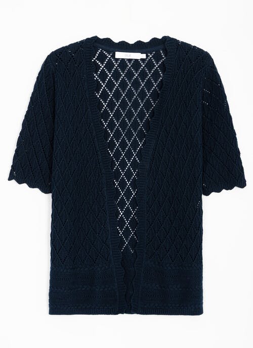 Pure Cotton Textured Cardi Shrug