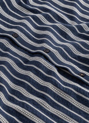 Pure Cotton Jacquard Stripe Short Sleeve Shirt