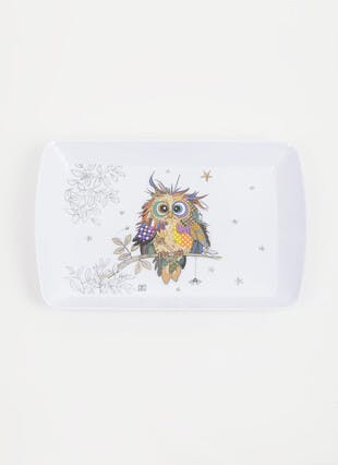 Bug Art Otto The Owl Small Melamine Tray