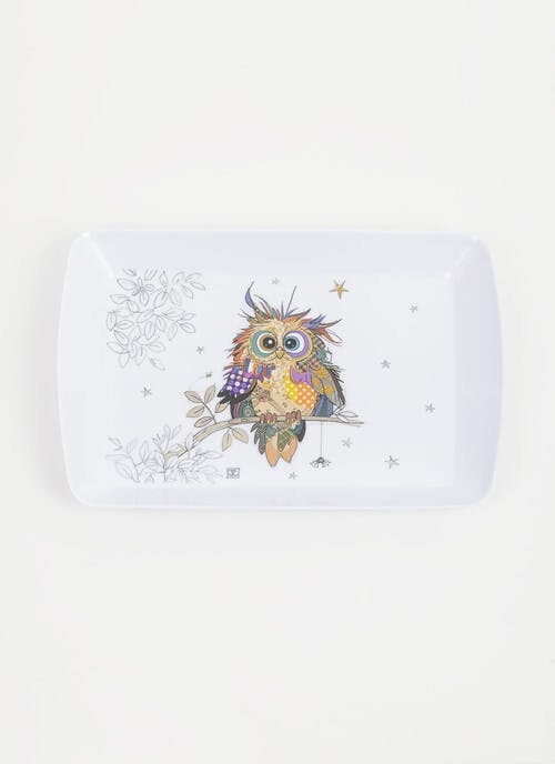 Bug Art Otto The Owl Small Melamine Tray