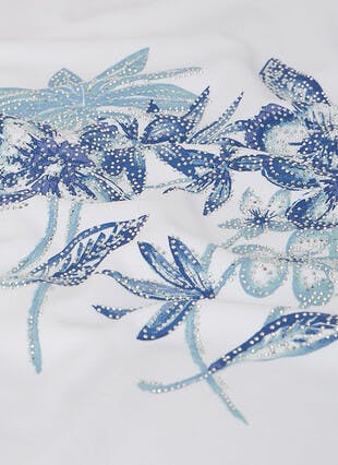 Pure Cotton Floral Embellished Top