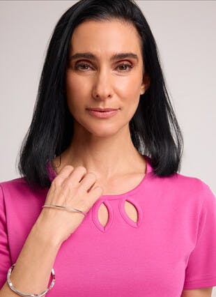 Pure Cotton Keyhole T-Shirt