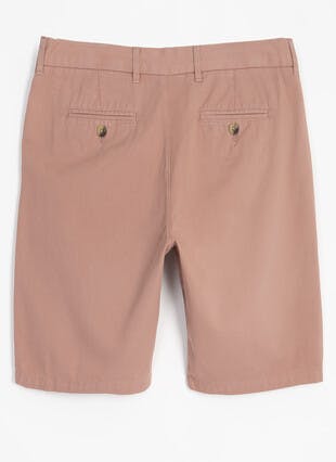 Regular Fit Cotton Garment Dyed Chino Short