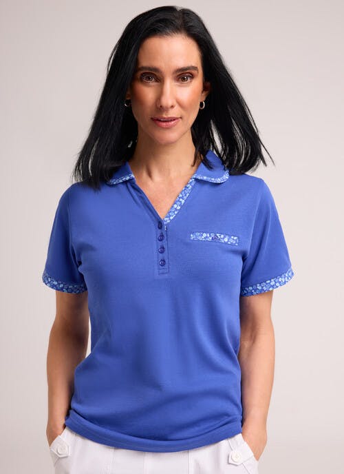 Pure Cotton Trim Detail Polo Shirt