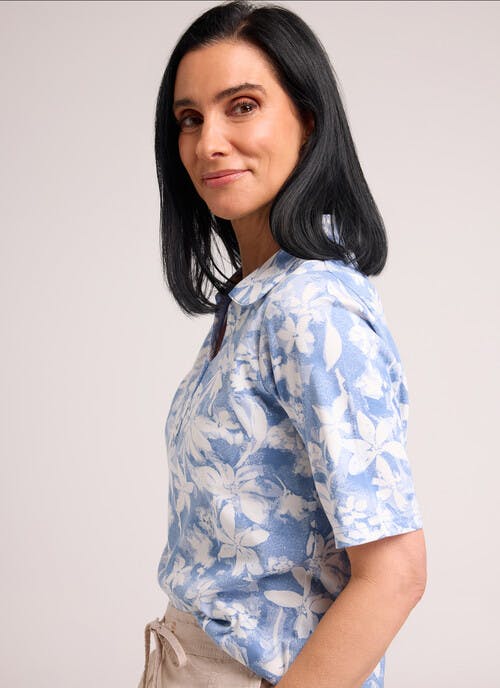 Pure Cotton Printed Polo Shirt
