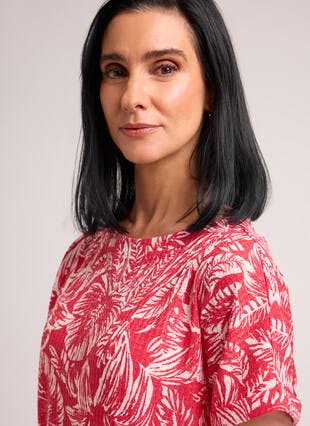 Textured Printed Top