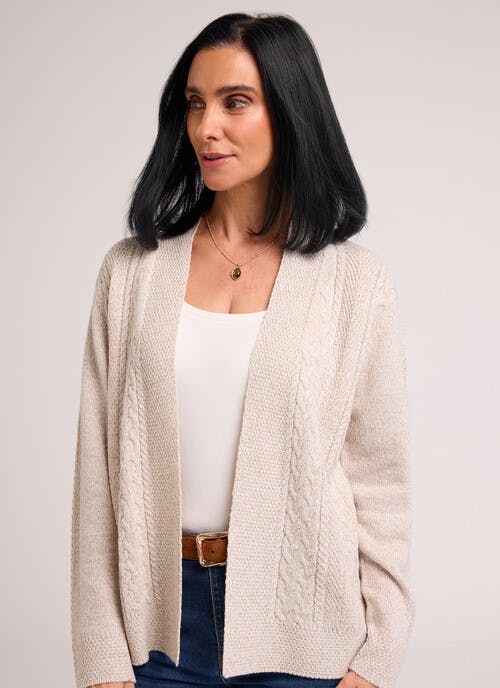 Ribbed Edge To Edge Cardigan