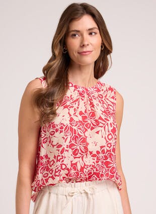 Sleeveless Printed Top