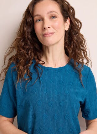 Daisy Jacquard Textured Top