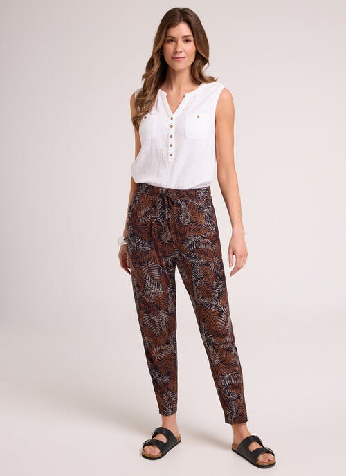 Jersey Pull On Fern Print Trouser