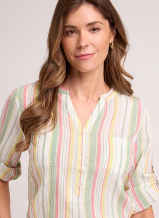 Pure Cotton Stripe Blouse