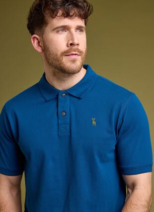 Pure Cotton Pique Logo Polo Shirt