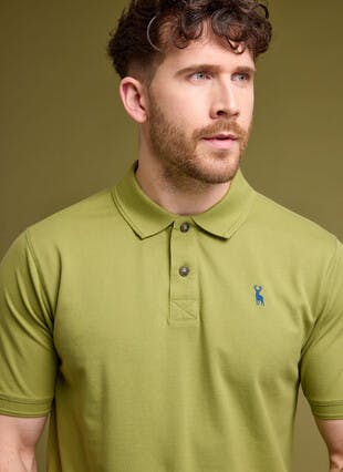 Pure Cotton Pique Logo Polo Shirt