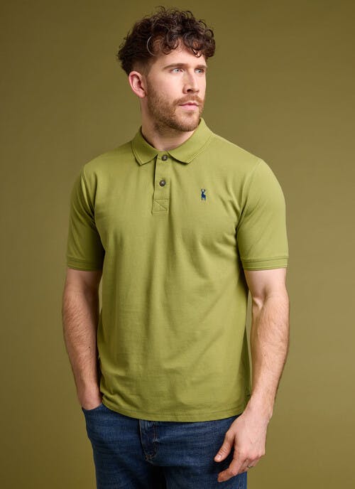 Pure Cotton Pique Logo Polo Shirt