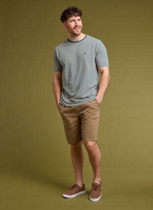 Pure Cotton Textured Stripe T-Shirt