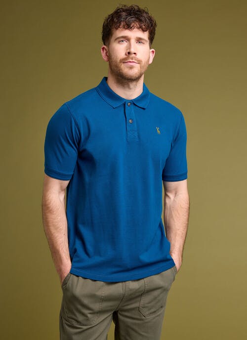 Pure Cotton Pique Logo Polo Shirt
