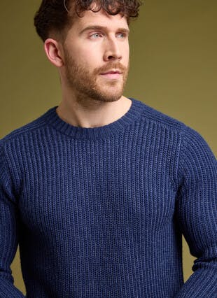 Crew Neck Fisherman Rib Jumper