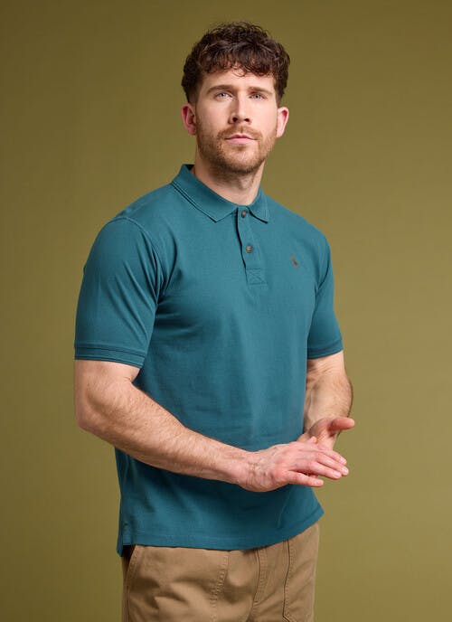 Pure Cotton Pique Logo Polo Shirt