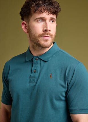 Pure Cotton Pique Logo Polo Shirt