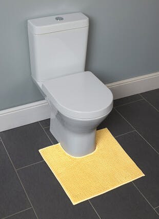 Bobble Chenille Lemon Pedestal Mat