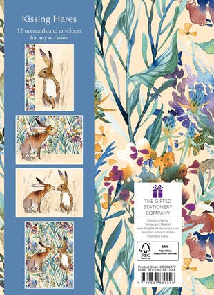 Kissing Hares Notecard Wallet