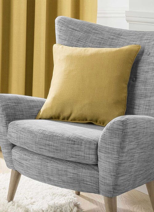 Harlow Textured Weave Ochre Cushion