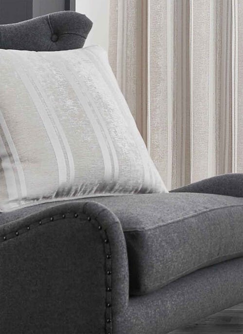 Velvet Stripe Champagne Cushion