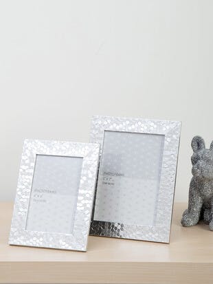 Silver Mosaic Photo Frame 7x5"