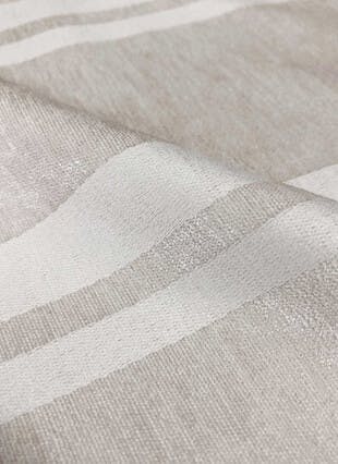 Velvet Stripe Champagne Eyelet Door Curtain