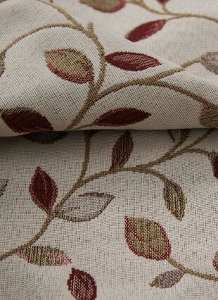 Sherbourne Leaf Jacquard Red Eyelet Door Curtain