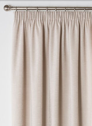 Chenille Cream Pencil Pleat Curtains