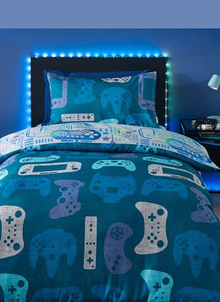 Catherine Lansfield Kids Gamer So Soft Grey Duvet Set