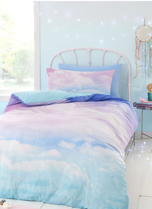 Catherine Lansfield Kids Ombre Rainbow Clouds Pastel Duvet Set