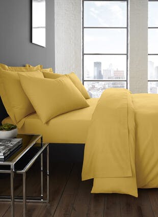 Easy Care Ochre Pillowcase Pair