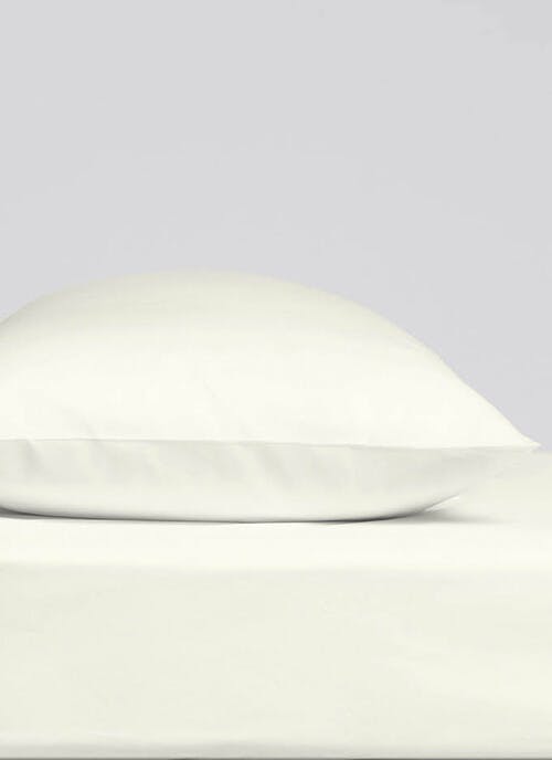 Cotton 200 Thread Count Cream Pillowcase Pair