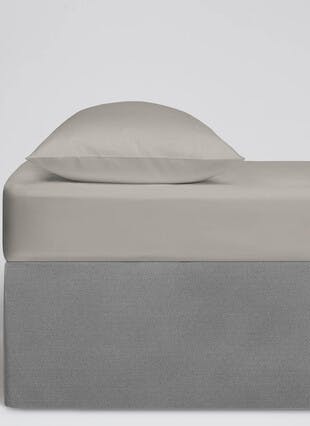 Cotton 200 Thread Count Grey Pillowcase Pair