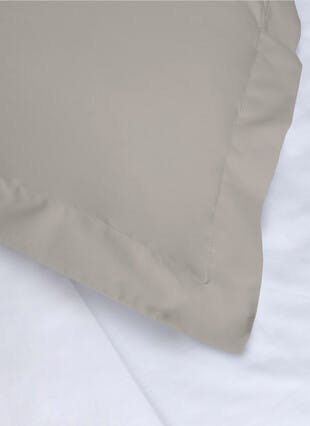Cotton 200 Thread Count Grey Oxford Pillowcase Pair