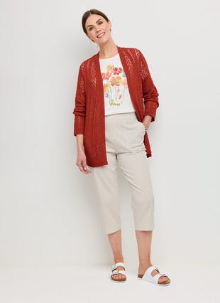 Textured Edge To Edge Cardigan