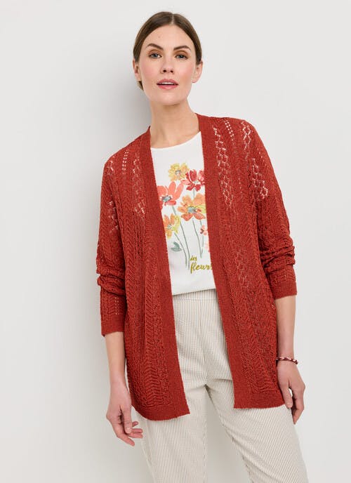 Textured Edge To Edge Cardigan