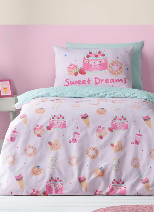 Catherine Lansfield Kids Sweet Treats Pink Duvet Set