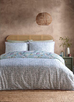 Appletree Cotton Abstract Floral Green Duvet Set