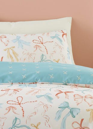 Fusion Evelyn Bows Turquoise Duvet Set