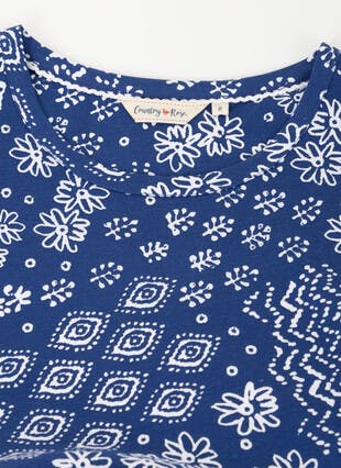 Pure Cotton Printed Jersey Dress