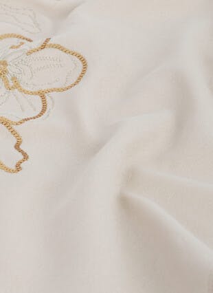 Pure Cotton Floral Sequin Top
