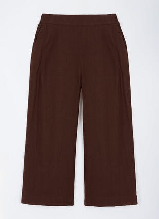 Linen Blend Pull On Trousers
