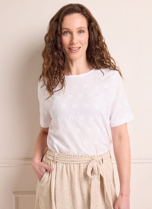 Daisy Jacquard Textured Top