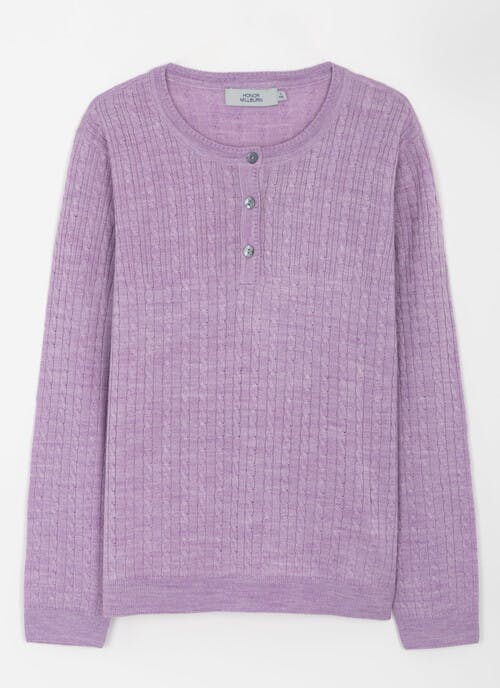 Cable Knit Henley Jumper