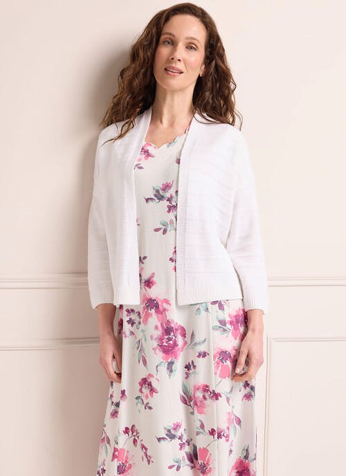 Textured Stripe Edge to Edge Cardigan